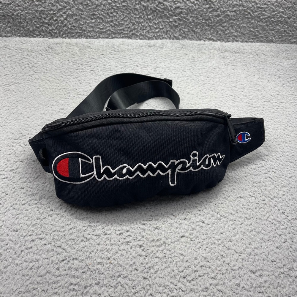 Champion UT-UW017-SP19 Black Fanny Pack Crossbody Logo Waist Bag Nylon Belt Bag